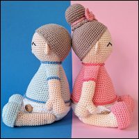 Product afbeelding Baby amigurumi zijkant Baby patroon