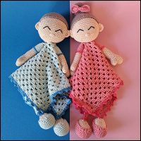 Product afbeelding Baby lovey Baby knuffeldoekje patroon