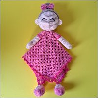 Product afbeelding Baby lovey meisje Baby knuffeldoekje patroon