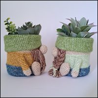 Product afbeelding gnome plantenpotjes zijkant Gnomes (planten)pot patroon