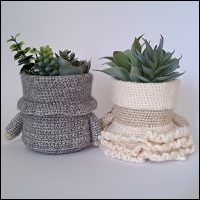 Product afbeelding gnome bruidspaar achterkant Gnomes bruidspaar (planten)pot patroon