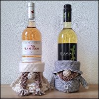 Product afbeelding gnome bruidspaar wijn Gnomes bruidspaar (planten)pot patroon