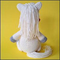 Product afbeelding paard wit achterkant Paard (van Sinterklaas) patroon