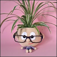 Product afbeelding plantenpopje jongen bril Plantenpopje/brilhouder patroon
