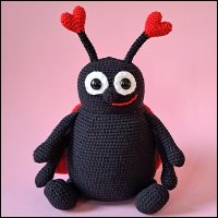 Product afbeelding lieveheersbeestje voorkant zonder hart Liefdeheersbeestje patroon