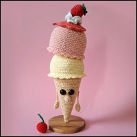 Product afbeelding Ijsje banaan en aardbei Mix & match ijsje patroon