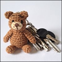 Product afbeelding mini beertje sleutelhanger Mini beer patroon