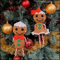 Gingerbread ornamenten patroon