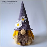Product afbeelding Gnome muts voorkant website Taart gnome holliebollie patroon