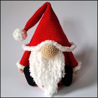 Product foto Kerst Gnome voorkant Kerst gnome Holliebollie aanpassing patroon