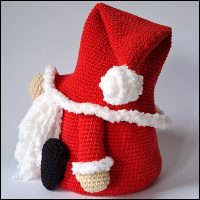 Product foto Kerst gnome zijkant Kerst gnome Holliebollie aanpassing patroon