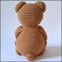 Product afbeelding Benny de beer achterkant Benny de (panda)beer patroon