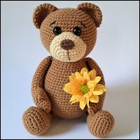 Product afbeelding Benny de beer voorkant Benny de (panda)beer patroon