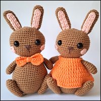 Product afbeelding amigurumi konijnen Paaskonijn eierwarmer en amigurumi patroon