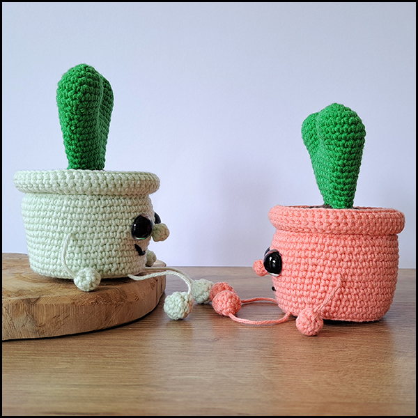 Product afbeelding Plantenpotjes hart samen zijkant Hart plantenpotje patroon