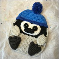 baby pinguin voorkant Pinguïn cadeaukaartzakje 2 in 1